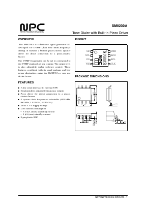 SM8230AS Datasheet PDF Nippon Precision Circuits 