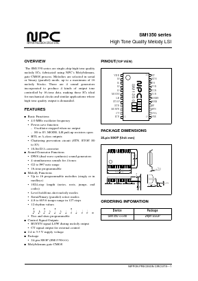 SM1350 Datasheet PDF Nippon Precision Circuits 