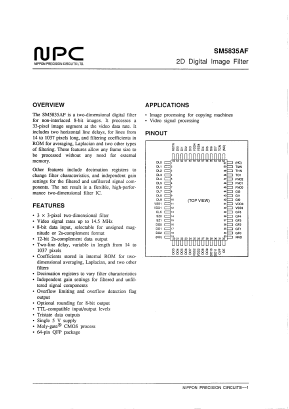 SM5835AF Datasheet PDF Nippon Precision Circuits 
