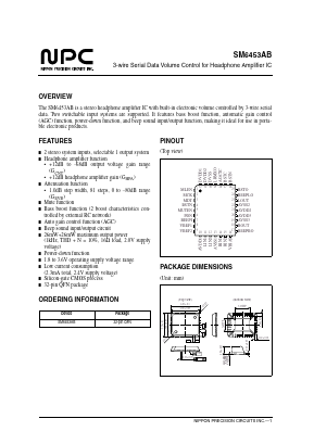 SM6453AB Datasheet PDF Nippon Precision Circuits 