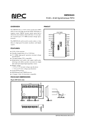 SM5838AS Datasheet PDF Nippon Precision Circuits 