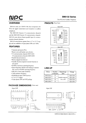 SM5132DS Datasheet PDF Nippon Precision Circuits 