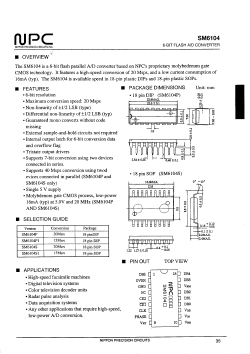 SM6104S1 Datasheet PDF Nippon Precision Circuits 