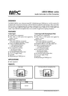 SM5883 Datasheet PDF Nippon Precision Circuits 