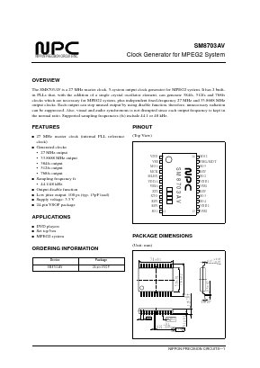 SM8703AV Datasheet PDF Nippon Precision Circuits 