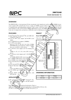 SM8702AM Datasheet PDF Nippon Precision Circuits 