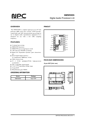 SM5852DS Datasheet PDF Nippon Precision Circuits 