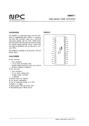 SM6011P Datasheet PDF Nippon Precision Circuits 