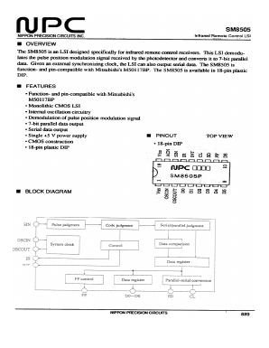 SM8505 Datasheet PDF Nippon Precision Circuits 