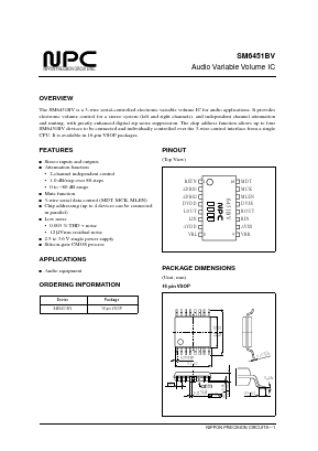SM6451 Datasheet PDF Nippon Precision Circuits 