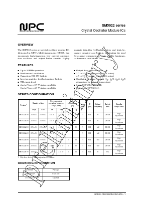 CF5022A5-2 Datasheet PDF Nippon Precision Circuits 