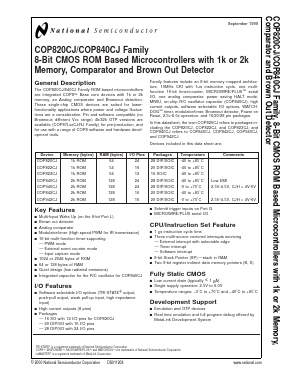 COP940CJ-XXX/N Datasheet PDF National ->Texas Instruments