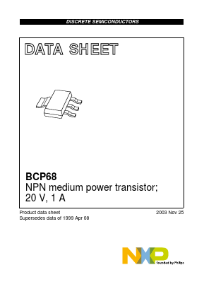 BCP68-25 Datasheet PDF NXP Semiconductors.