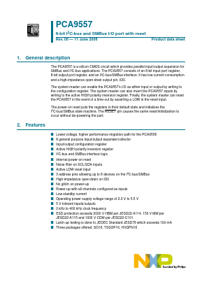 PCA9557D Datasheet PDF NXP Semiconductors.