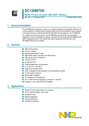 SC18IM700 Datasheet PDF NXP Semiconductors.