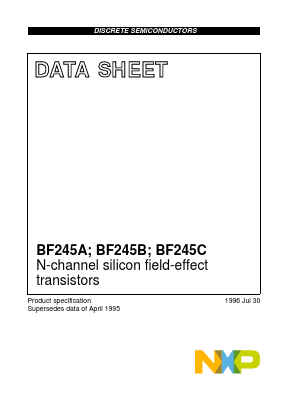 BF245A Datasheet PDF NXP Semiconductors.