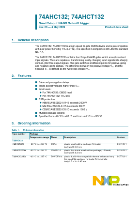 74AHC132D Datasheet PDF NXP Semiconductors.