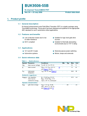 BUK9506-55B Datasheet PDF NXP Semiconductors.