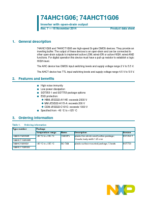 74AHC1G06 Datasheet PDF NXP Semiconductors.