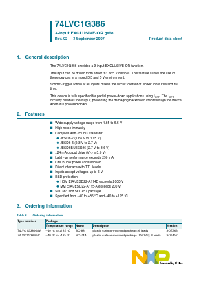 74LVC1G386 Datasheet PDF NXP Semiconductors.