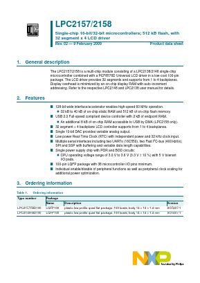 LPC2158 Datasheet PDF NXP Semiconductors.