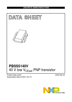PBSS5140V Datasheet PDF NXP Semiconductors.