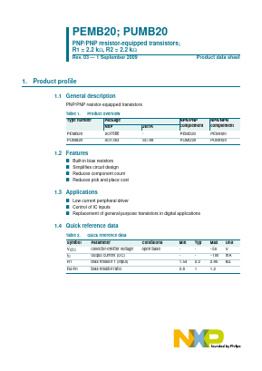 PUMB20,115 Datasheet PDF NXP Semiconductors.