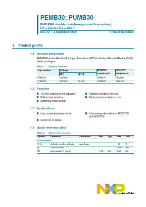 PUMB30 Datasheet PDF NXP Semiconductors.
