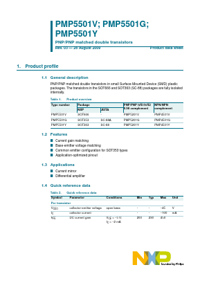 PMP5501Y Datasheet PDF NXP Semiconductors.