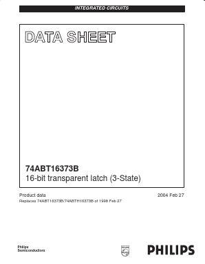 74ABT16373BDL,112 Datasheet PDF NXP Semiconductors.