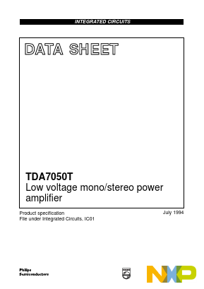 TDA7050T/N3,118 Datasheet PDF NXP Semiconductors.