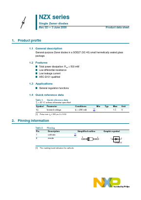 NZX15B,113 Datasheet PDF NXP Semiconductors.