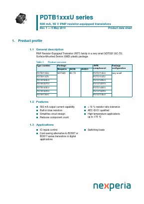 PDTB123YU Datasheet PDF NXP Semiconductors.