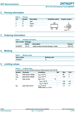2N7002PT Datasheet PDF NXP Semiconductors.