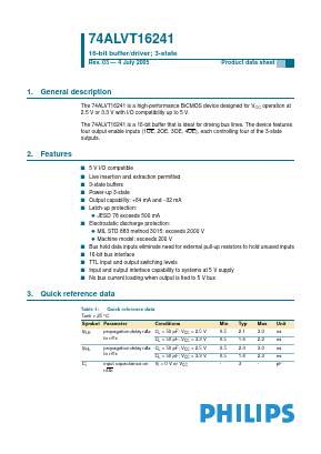 74ALVT16241DL Datasheet PDF NXP Semiconductors.