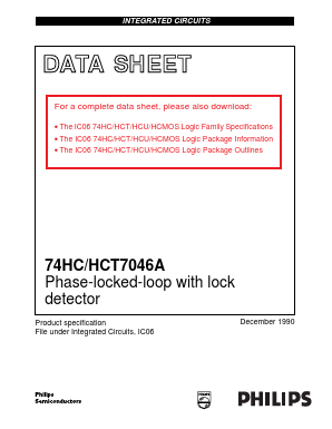 74HCT7046AN Datasheet PDF NXP Semiconductors.