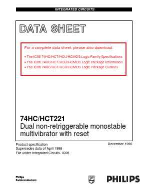 74HCT221D Datasheet PDF NXP Semiconductors.