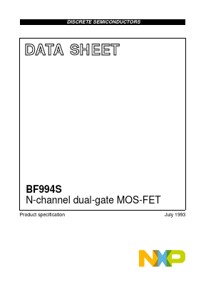 BF994S Datasheet PDF NXP Semiconductors.