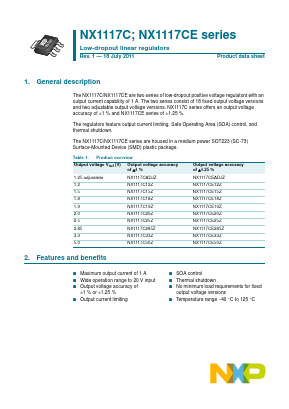 NX1117C33Z Datasheet PDF NXP Semiconductors.