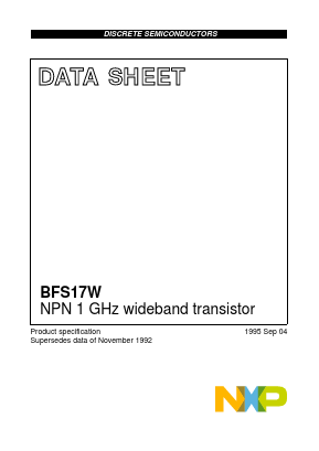 BFS17W Datasheet PDF NXP Semiconductors.