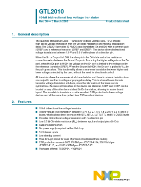 GTL2010PW Datasheet PDF NXP Semiconductors.