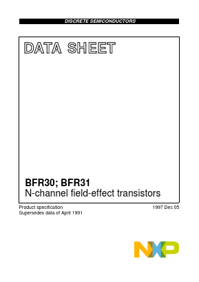 BFR30 Datasheet PDF NXP Semiconductors.