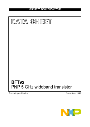 BFT92_CNV Datasheet PDF NXP Semiconductors.