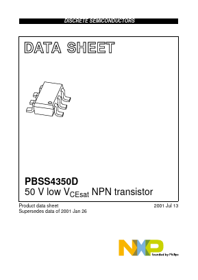 PBSS4350D Datasheet PDF NXP Semiconductors.