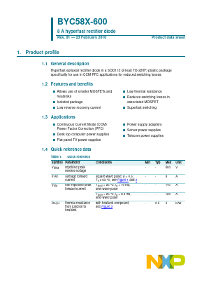 BYC58X-600 Datasheet PDF NXP Semiconductors.