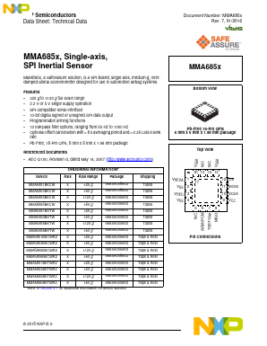 MMA6851BKCW Datasheet PDF NXP Semiconductors.
