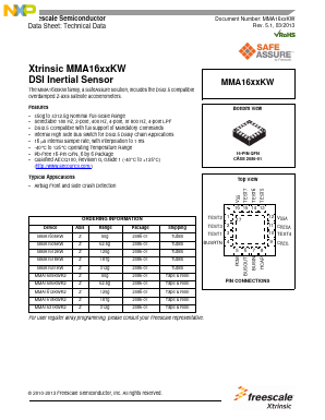 MMA16XXKW Datasheet PDF NXP Semiconductors.