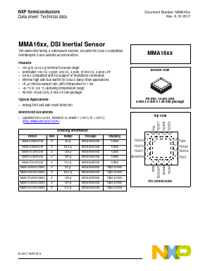MMA1618KGCWR2 Datasheet PDF NXP Semiconductors.
