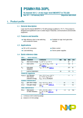 PSMN1R8-30PL Datasheet PDF NXP Semiconductors.