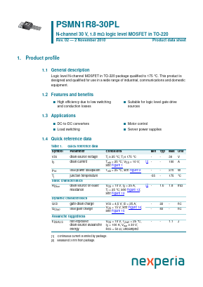 PSMN1R8-30PL Datasheet PDF NXP Semiconductors.
